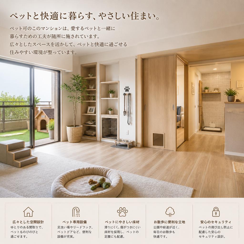 ペットと一緒に快適に暮らすための空間